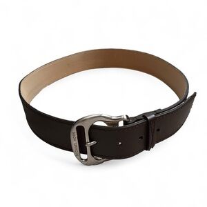 Michael Kors Wide Brown Leather Belt